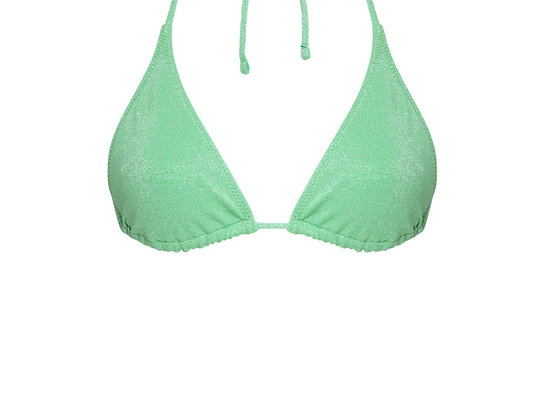 Sparkling Green Curtain Bikini Top