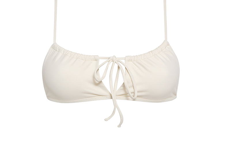 Cream Bandeau Style Bikini Top 