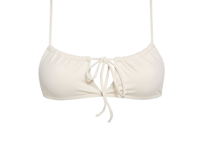 Cream Bandeau Style Bikini Top 